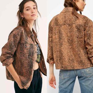 Free People - denim snake jacket - size S